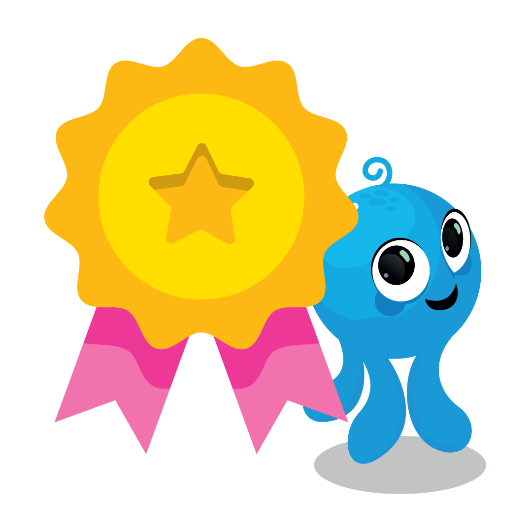 Award icon with squid